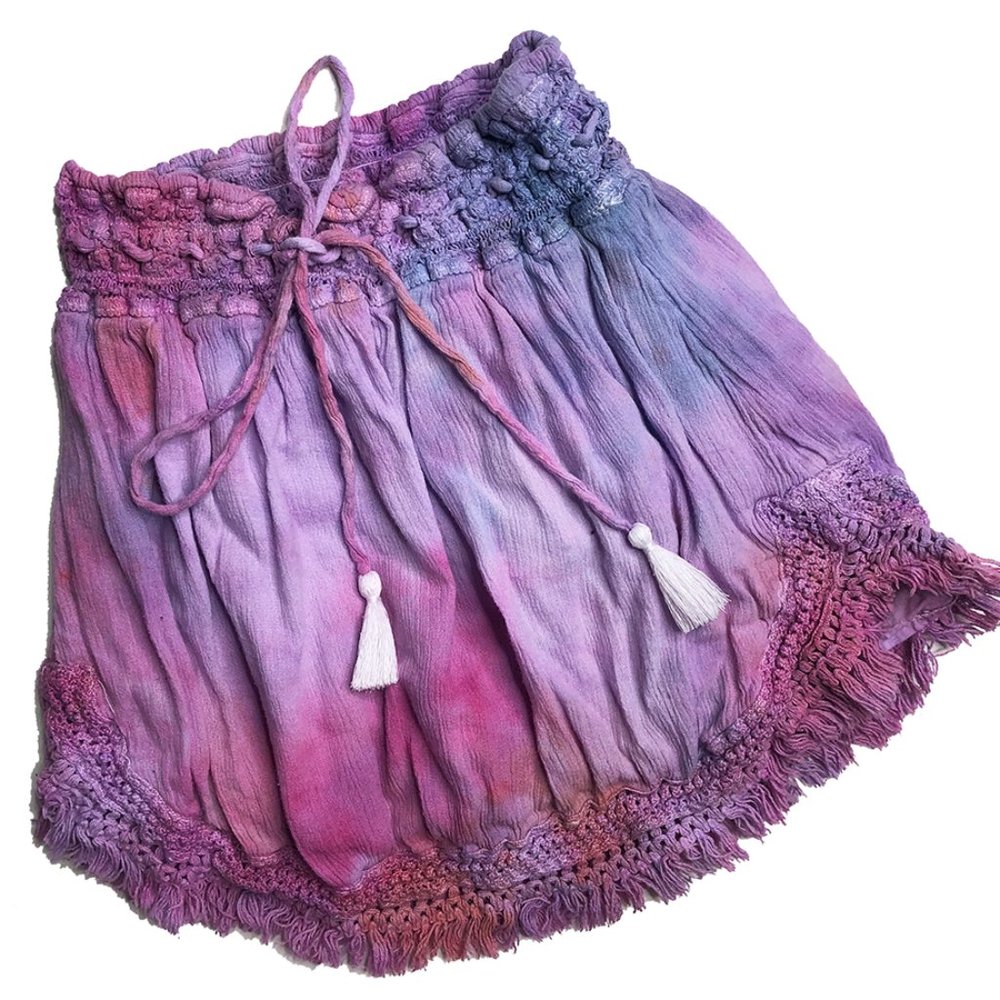 ✨ aerie bubblegum boho tie dye mini skirt